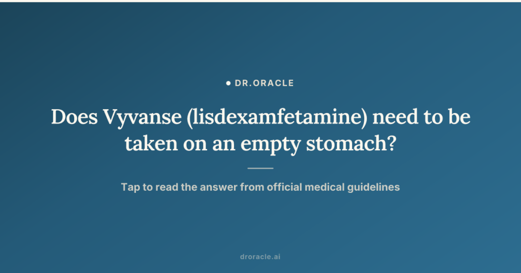 Can you take Vyvanse on an empty stomach